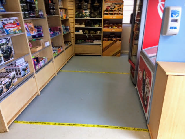 Floor Markings around the shop area