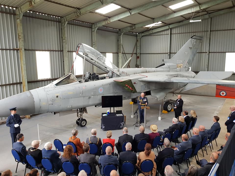 Tornado F3 ZE204 being presented to NELSAM